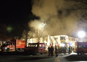 Fire in a storage facility in Dachau. The biggest incident of the last couple years (KFV Dachau) 