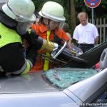 Besucher an Rettungsgeräten