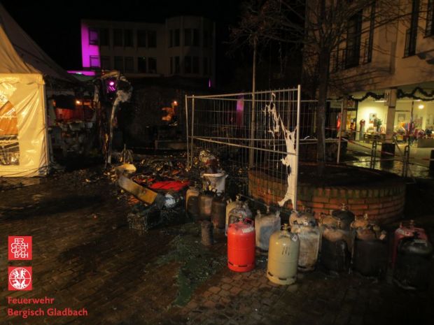 Feuer Weihnachtsmarkt Gasflaschen