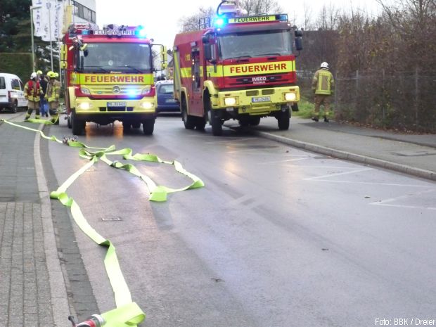 Angebaggerte Gasleitung Ratingen