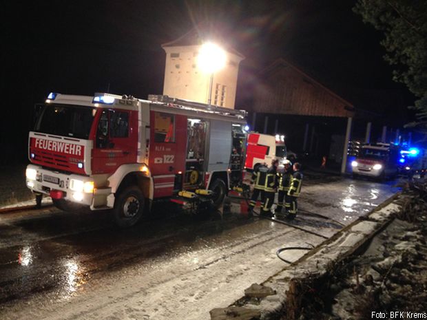 Garagenbrand Krems Feuer