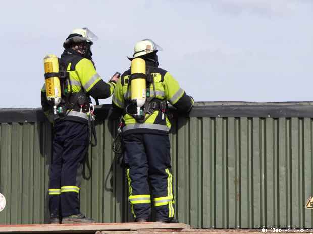 Feuer Biogasanlage Feuerwehr