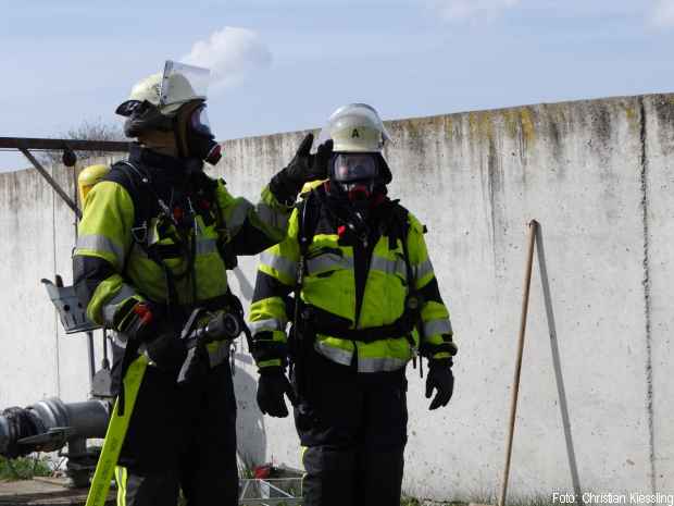 Feuer Biogasanlage Feuerwehr