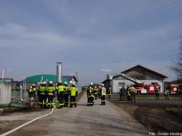 Feuer Biogasanlage Feuerwehr