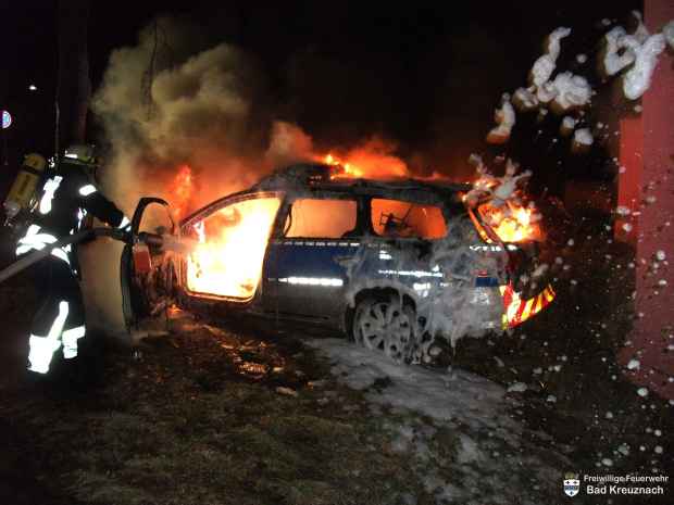 Einsatzfahrt Brand Polizei