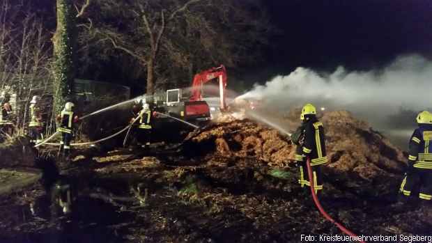 Großbrand Stohlager Großfeuer