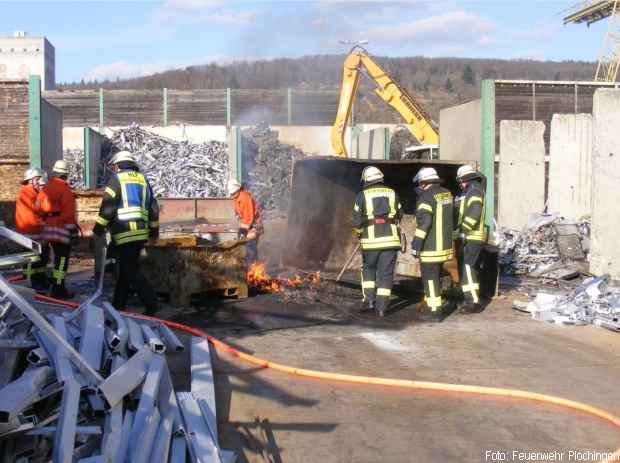 Brand Metallspäne Feuer