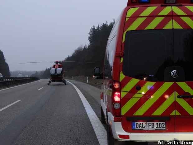 Spanngurt Sicherung Unfallfahrzeug