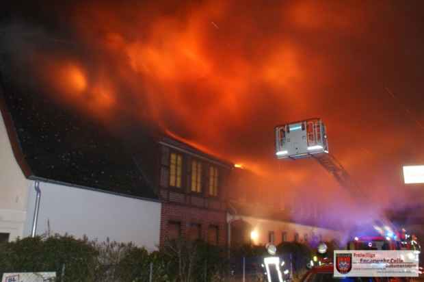 Dachstuhlbrand Vollbrand Celle