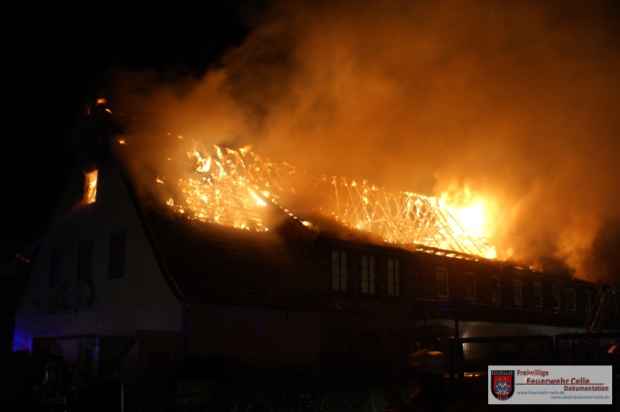 Dachstuhlbrand Vollbrand Celle