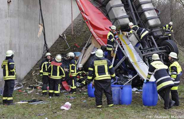 LKW Unfall Feuerwehrkan